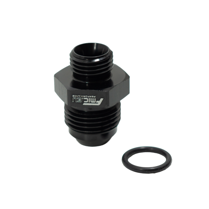 Adaptador de conexión de manguera JIC AN6 ORB macho a AN8 macho, color negro.