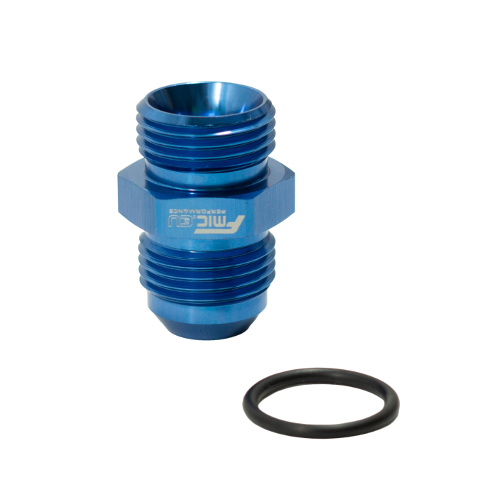 Adaptador de conexión de manguera JIC AN10 macho ORB a AN10 macho, color azul