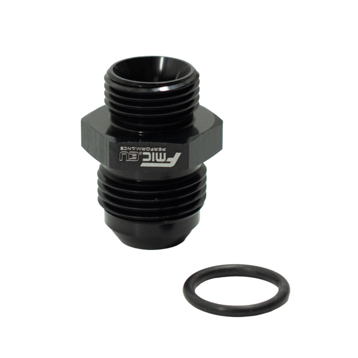 Adaptador de conexión de manguera JIC AN8 ORB macho a AN10 macho, color negro.
