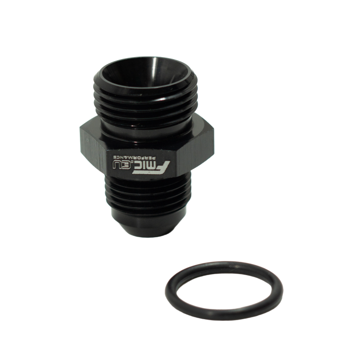 Adaptador de conexión de manguera JIC AN10 macho ORB a AN8 macho, color negro.