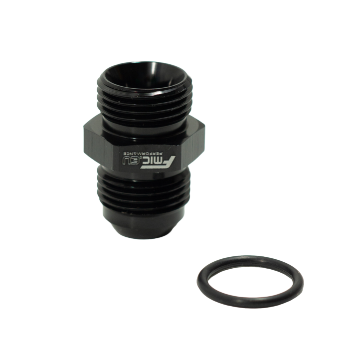 Adaptador de conexión de manguera JIC AN10 ORB macho a AN10 macho, color negro.