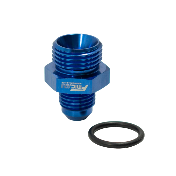 Adaptador de conexión de manguera JIC AN8 ORB macho a AN6 macho azul