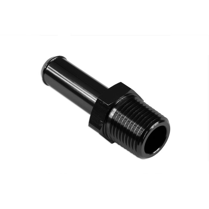 3/8 NPT to 12-13mm (1/2) Push-to-Connect Fuel Hose Adapter, Black.