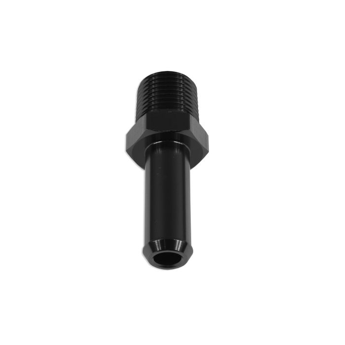 3/8 NPT to 12-13mm (1/2) Push-to-Connect Fuel Hose Adapter, Black.