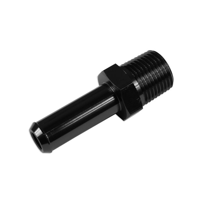 3/8 NPT to 12-13mm (1/2) Push-to-Connect Fuel Hose Adapter, Black.