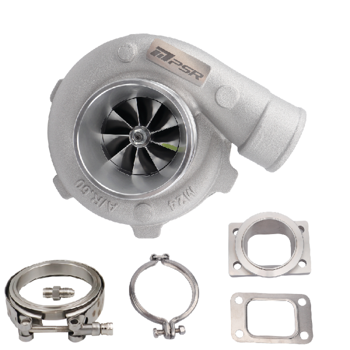 Pulsar PSR 3076 Gen2 750HP Compact Turbocharger .64 Stainless Steel T3 Inlet 3" V-Band Outlet