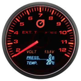 Auto Gauge 60mm - 4in1 EGT voltage temperature & pressure Gauge