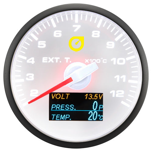 Auto Gauge 60 mm - Manómetro 4en1 EGT, voltaje, presión y temperatura