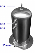 SURGE TANK (SWIRL POT) 2,5 L RACORES 8 mm/15 mm