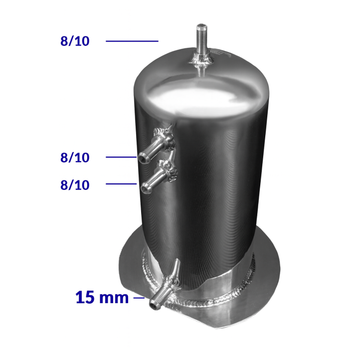 DEPÓSITO DE SOBRETENSIÓN (DEPÓSITO DE REMOLINOS) 2,5 L CONEXIONES DE 8 mm/12 mm