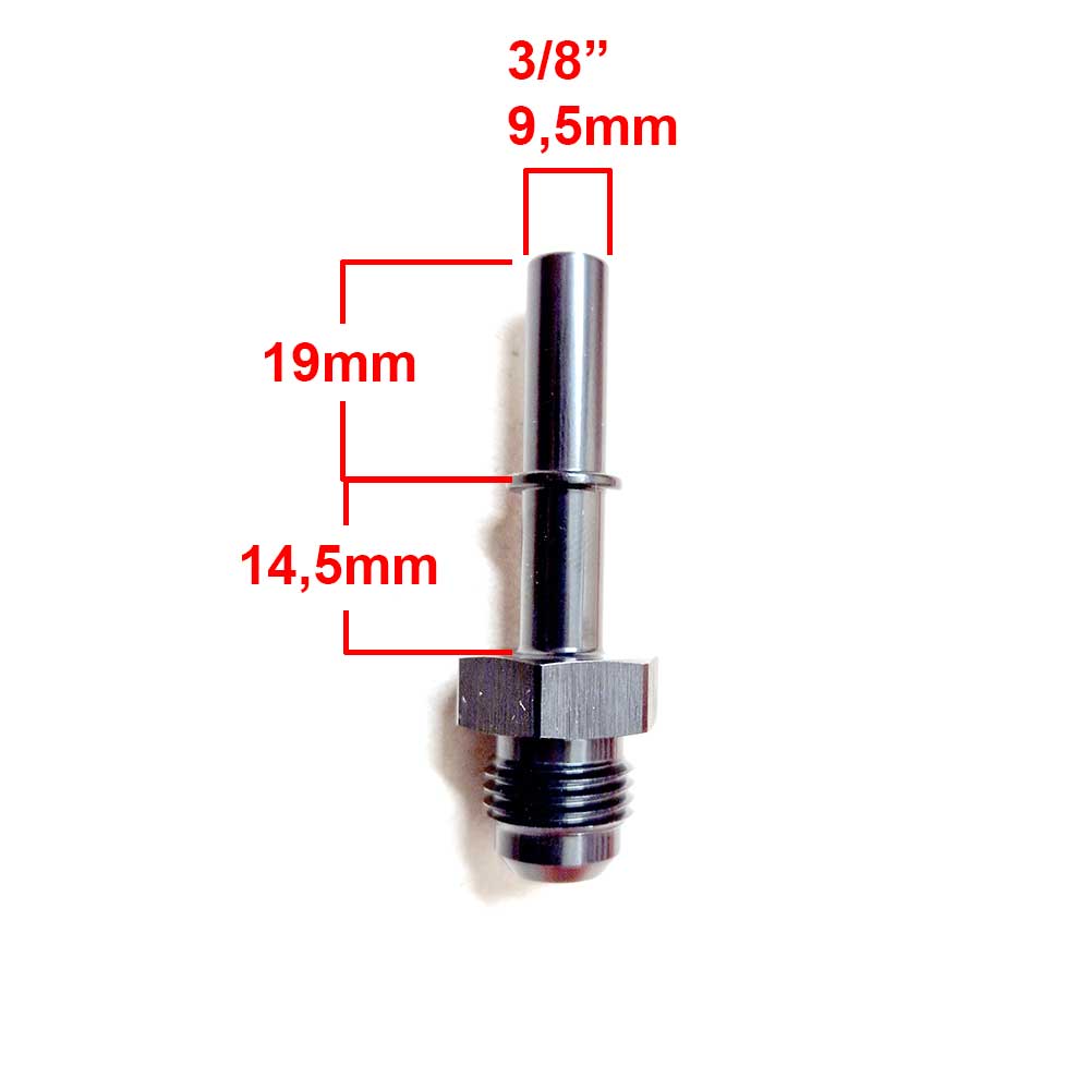 AN8 macho - Conector rápido de 3/8"