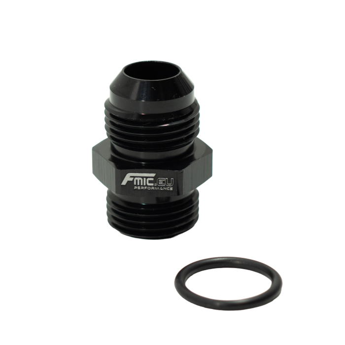 Adaptador de conexión de manguera JIC AN10 ORB macho a AN10 macho, color negro.