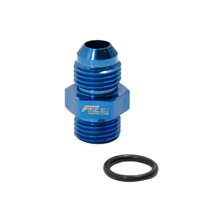 Adaptador de conexión para manguera AN6 ORB macho a AN6 macho JIC azul