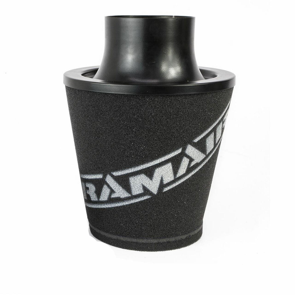 Filtro cónico universal con cuello y base de aluminio grande negro Ramair JS-179-BK 89 mm