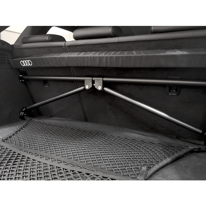 RacingLine Carbon Fiber Rear Brace for Audi A3 S3 RS3 8V 8Y Hatchback (MQB) only.