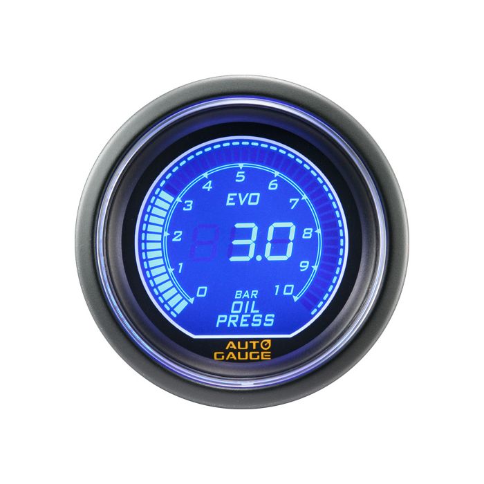 Indicador de presión de aceite digital de 52 mm para automóvil con sensor eléctrico.