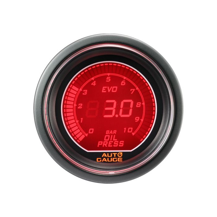 Indicador de presión de aceite digital de 52 mm para automóvil con sensor eléctrico.