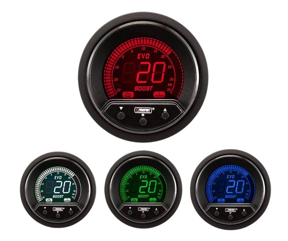 Manómetro de presión de turbo eléctrico RTMG Performance 52 mm Premium Serie Evo