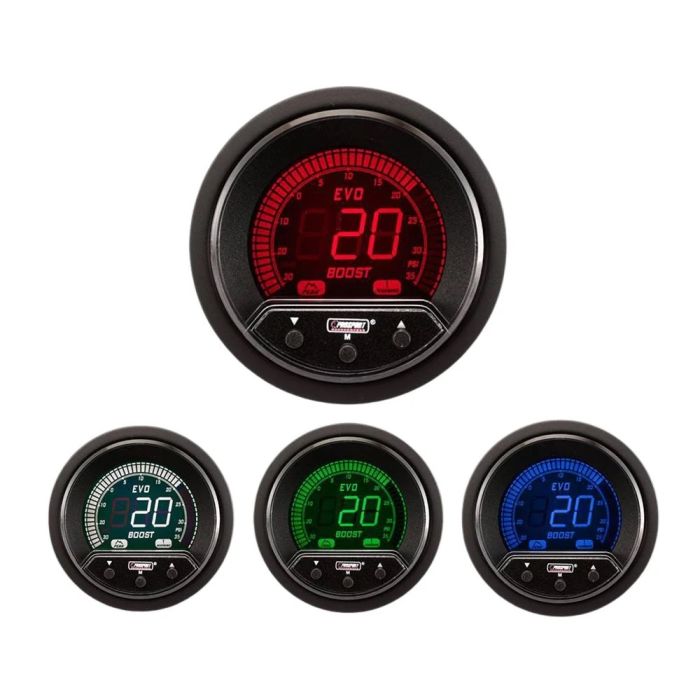 Manómetro de presión de sobrealimentación eléctrico RTMG Performance de 52 mm de la serie Premium Evo