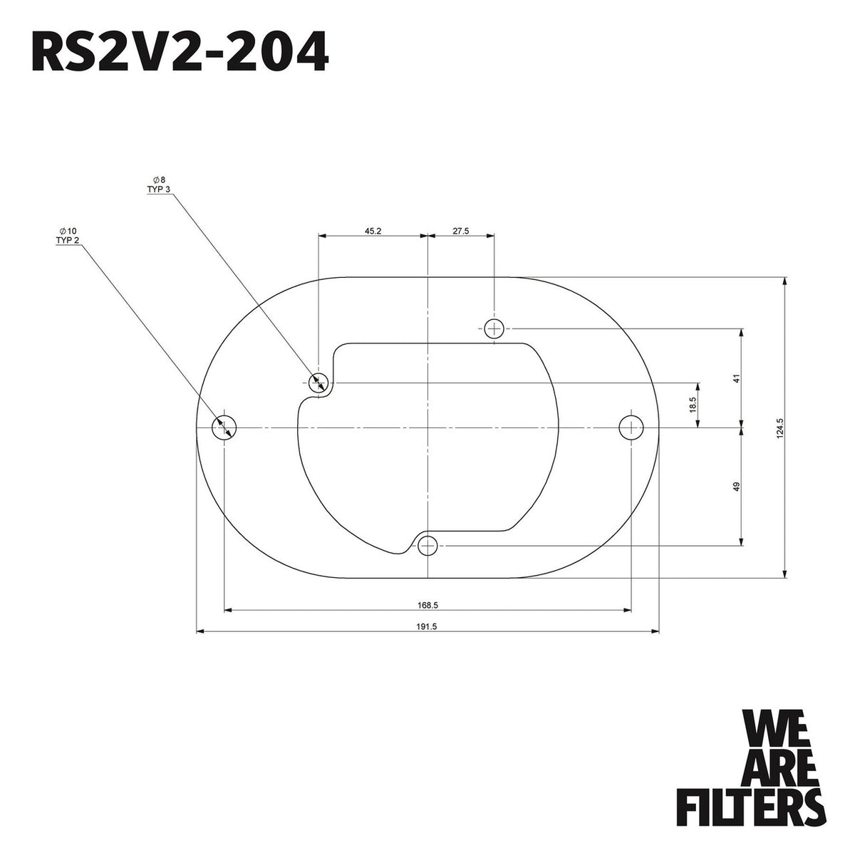 Filtro de aire de espuma Ramair para carburador con base para Pierburg 2B2 2B4 2B5 40 mm