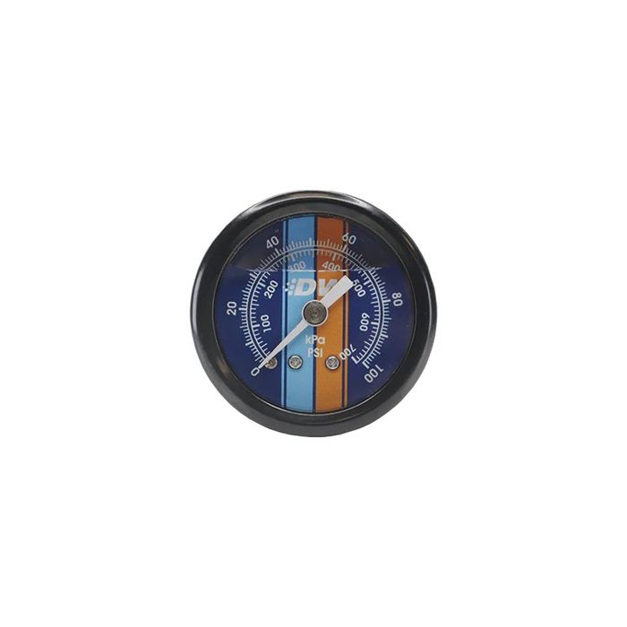 DeatschWerks Fuel Pressure Gauge - Blue Liquid-Filled Face with DW Logo