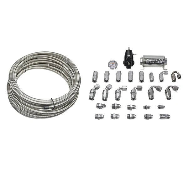 Kit de tuberías de retorno DeatschWerks CPE 8AN de alimentación y 6AN de retorno para Chevrolet y Cadillac 2016-2022
