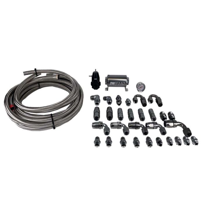 DeatschWerks X3 Series Pump Support PTFE Hose Kit, -8AN Inlet with -6AN Return, for 1999-2004 Ford F-150 Lightning