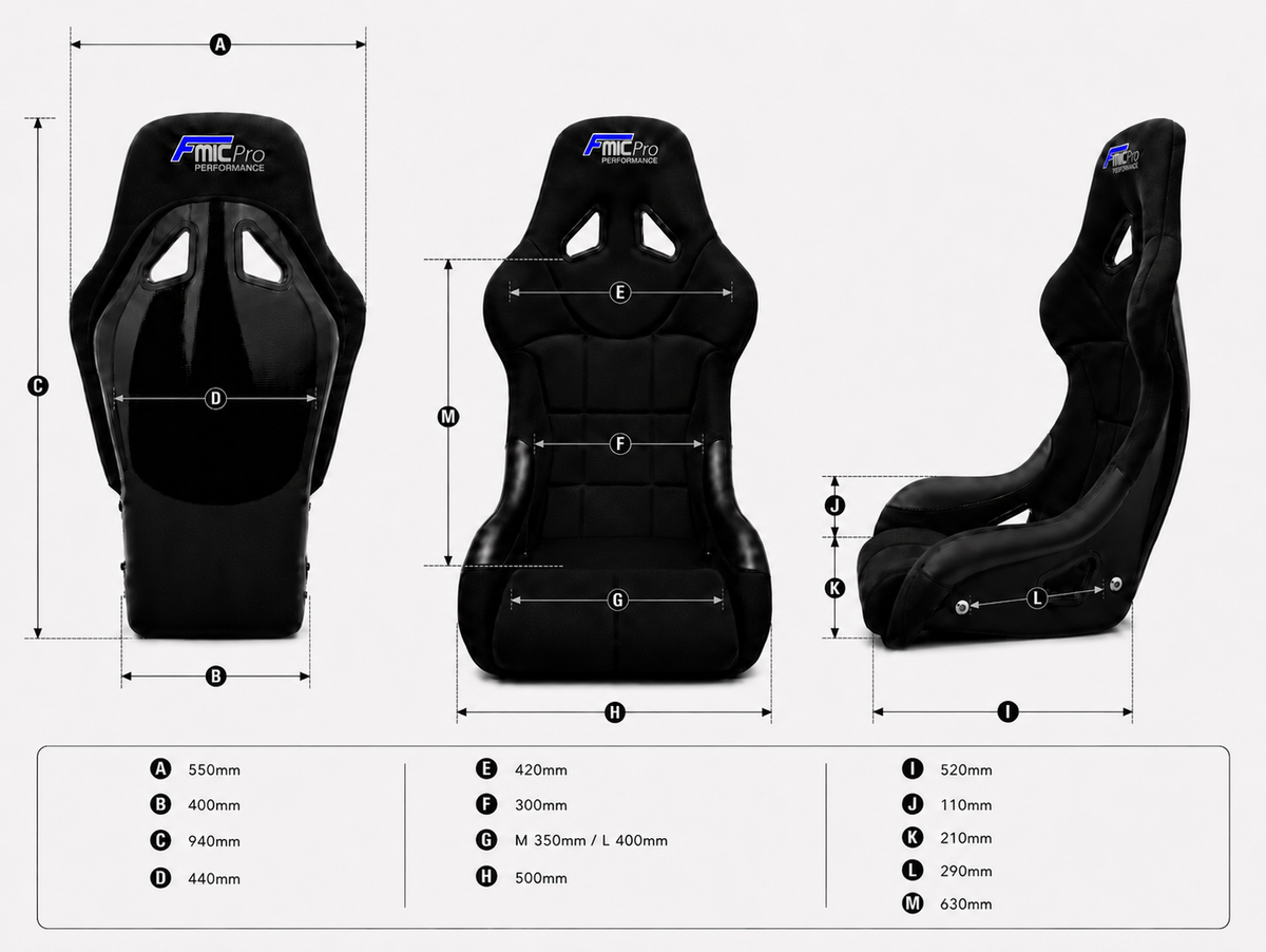 Asiento baquet FMIC.Pro RS talla M FIA 2031 8855-1999
