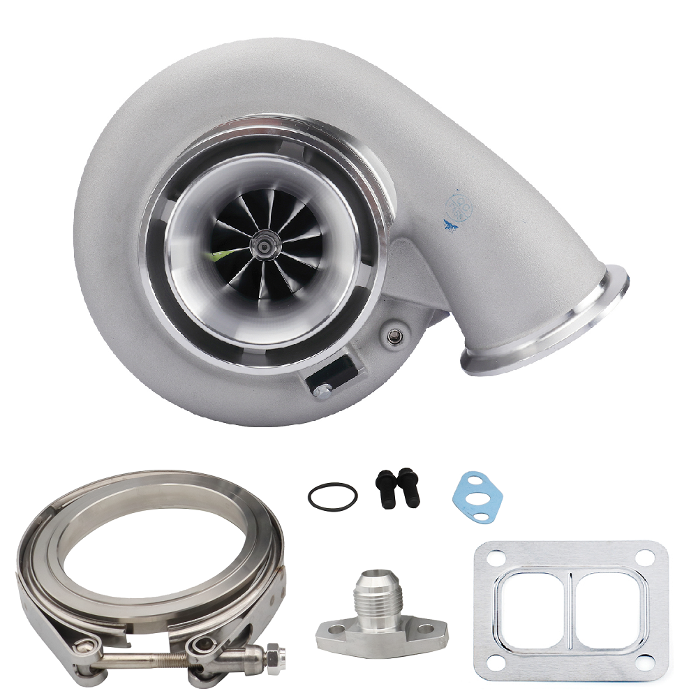 Turbocompresor Pulsar PSR 6275G 950 CV 1,28A/R entrada T4 Twin Scroll salida V-Band 4" Ball Bearing