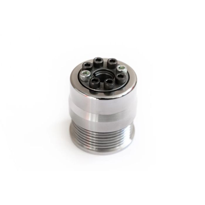 62mm RTMG Performance Steel Pulley for Mercedes 1.8 Kompressor M271 with new belt.