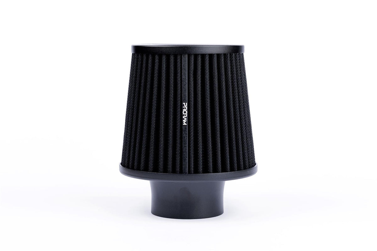 Filtro de aire universal Proram Multi Fit plisado con cuello de aluminio de 63 mm y silicona