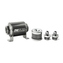 Kit de filtro de combustible en línea DeatschWerks -6AN 40 micras 70 mm