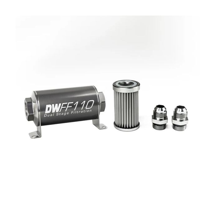 DeatschWerks -10AN 5-Micron 110mm In-Line Fuel Filter Kit