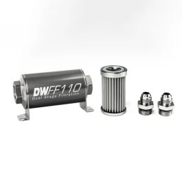 Kit de filtro de combustible en línea DeatschWerks -6AN 5 micras 70 mm