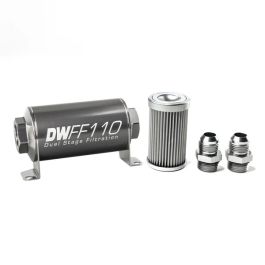 Kit de filtro de combustible en línea DeatschWerks -10AN 10 micras 110 mm