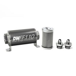 Kit de filtro de combustible en línea DeatschWerks -6AN 10 micras 110 mm