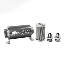 Kit de filtro de combustible en línea DeatschWerks -8AN 10 micras 110 mm