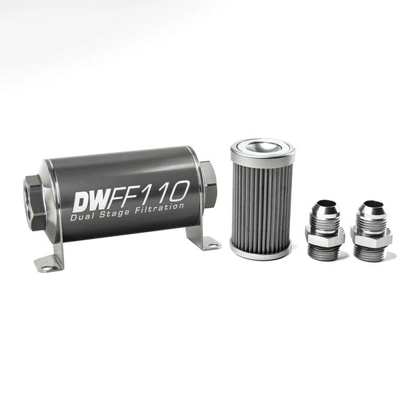 Filtro de combustible en línea DeatschWerks -10AN 40 micras 110 mm