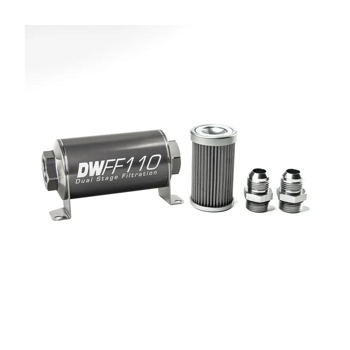 Filtro de combustible en línea DeatschWerks -10AN 40 micras 110 mm