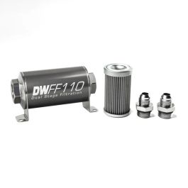 Kit de filtro de combustible en línea DeatschWerks -8AN 40 micras 110 mm