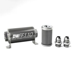 Kit de filtro de combustible en línea DeatschWerks -10AN 100 micras 110 mm