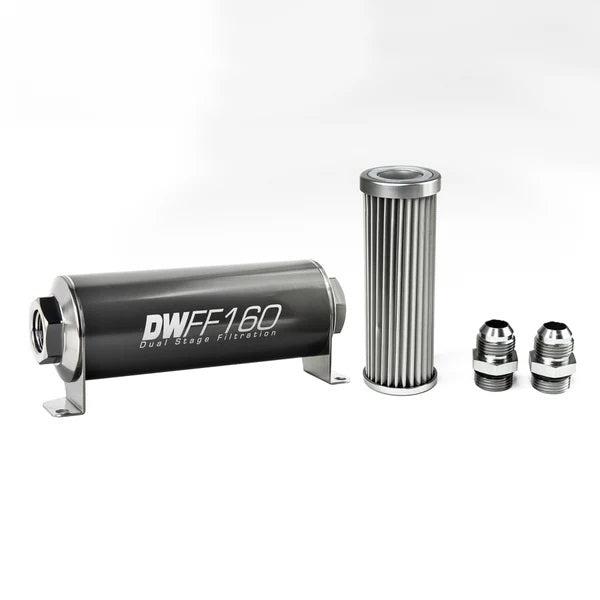 Kit de filtro de combustible en línea DeatschWerks -10AN 5 micras 160 mm