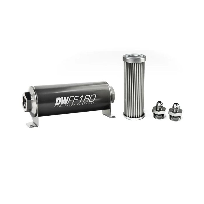 Kit de filtro de combustible en línea DeatschWerks - 6AN 5 micras 160 mm