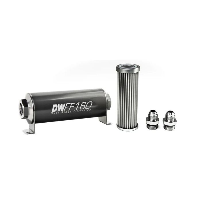 Kit de filtro de combustible en línea DeatschWerks -8AN 5 micras 160 mm