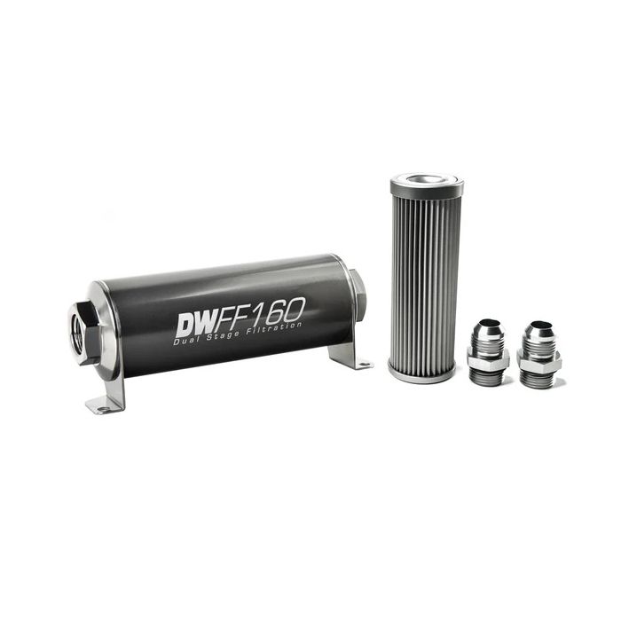 DeatschWerks Inline Fuel Filter Kit -10AN 10 Micron 160mm
