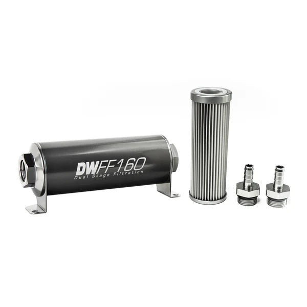 Filtro de combustible en línea DeatschWerks de 3/8 pulg., 10 micras, 160 mm