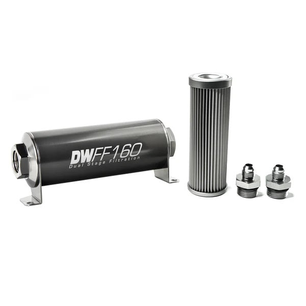 Kit de filtro de combustible en línea DeatschWerks -6AN 10 micras 160 mm