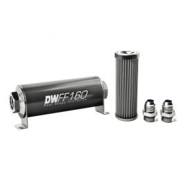 Kit de filtro de combustible en línea DeatschWerks - 10AN 40 micras 160 mm
