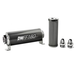 Kit de filtro de combustible en línea DeatschWerks -8AN 40 micras 160 mm