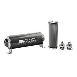 Kit de filtro de combustible en línea DeatschWerks - 6AN 100 micras 160 mm